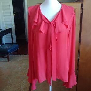 NWT Red New York and Company Blouse Size L
